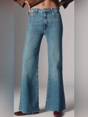 Pilcro Robbie High-Rise Flared Fray Jeans Women’s 26W